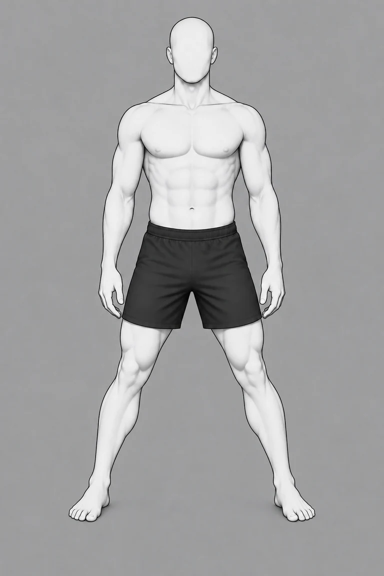 내전근 스트레칭의 힘을 뺀 시작 자세