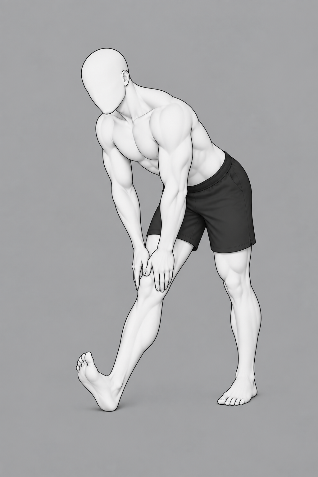 ハムストリングストレッチの動作