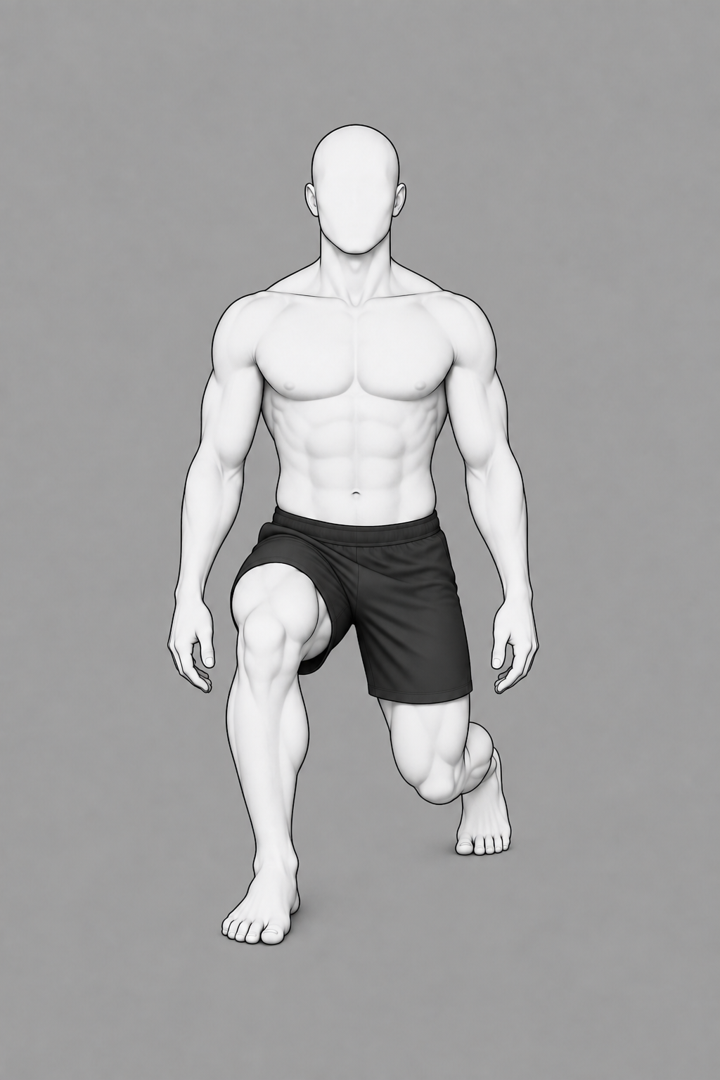 スプリットスクワットの動作