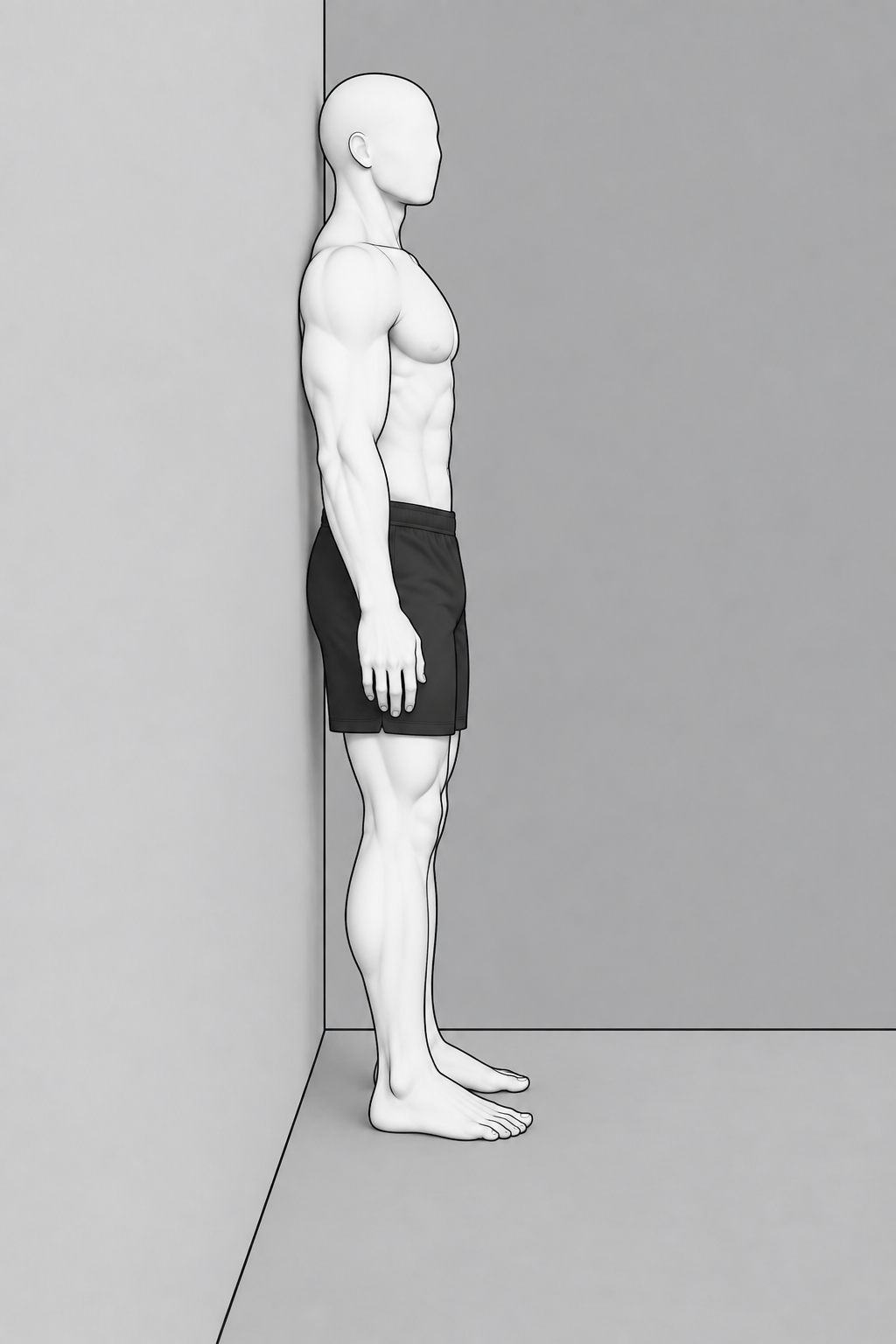 ウォールシットの開始姿勢